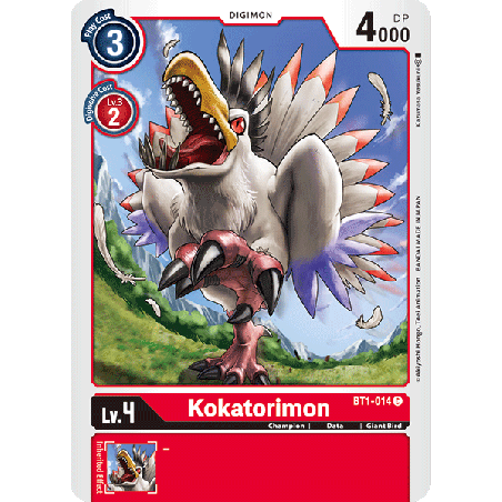Digimon_TCG_BT1-014_Kokatorimon_Common_New_Evolution_Card_Game