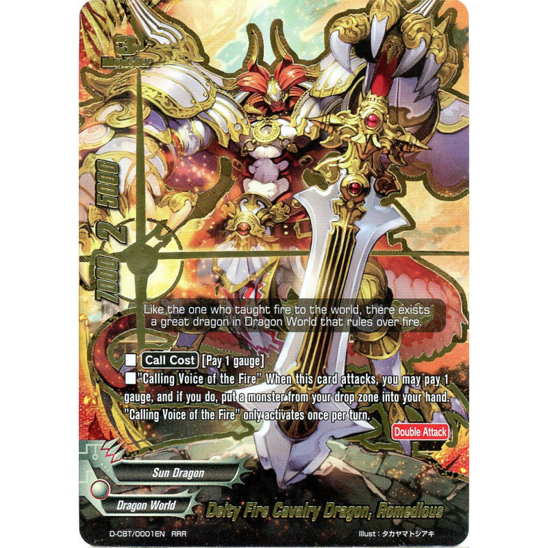 buddyfight-tcg-card-d-cbt-0001en-rrr-deity-fire-cavalry-dragon-romedious-dragon-fighters