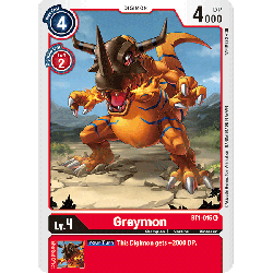 Digimon_TCG_BT1-015_Greymon_Uncommon_New_Evolution_Card_Game