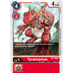 Digimon_TCG_BT1-016_Tyrannomon_Rare_New_Evolution_Card_Game