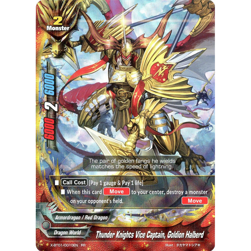 buddyfight-tcg-card-x-bt01-0010en-rr-thunder-knights-vice-captain-goldion-halberd-the-dark-lord-s-rebirth