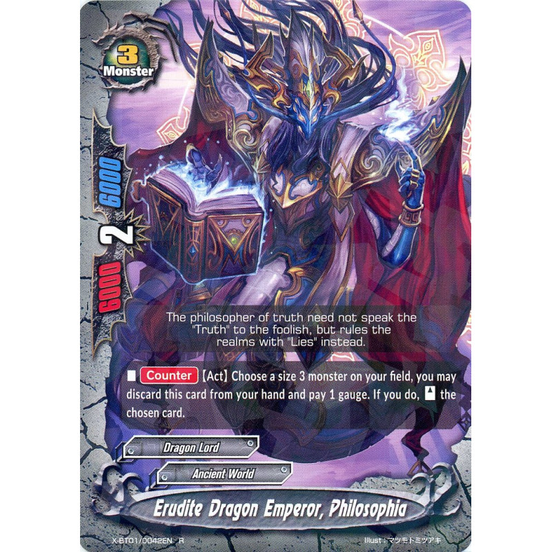 buddyfight-tcg-card-x-bt01-0042en-r-erudite-dragon-emperor-philosophia-the-dark-lord-s-rebirth