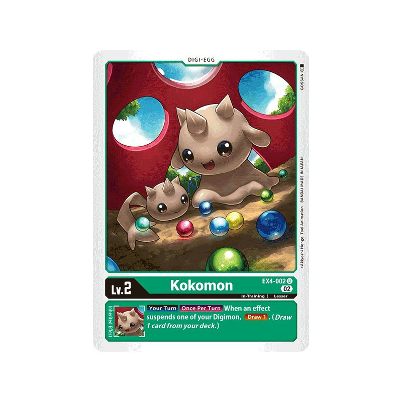 Digimon_TCG_EX4-002_Kokomon_Uncommon_Alternative_Being_Card_Game