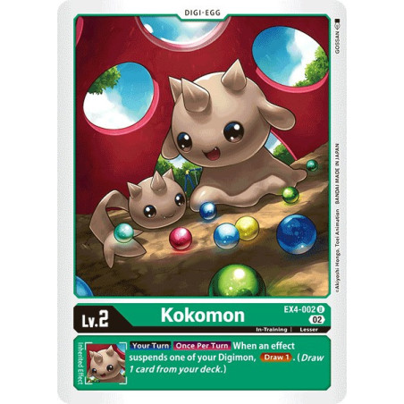 Digimon_TCG_EX4-002_Kokomon_Uncommon_Alternative_Being_Card_Game