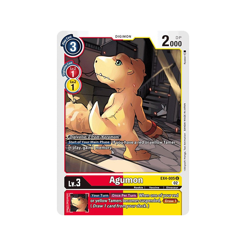 Digimon_TCG_EX4-005_Agumon_Uncommon_Alternative_Being_Card_Game