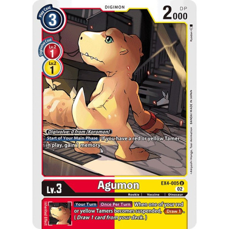 Digimon_TCG_EX4-005_Agumon_Uncommon_Alternative_Being_Card_Game