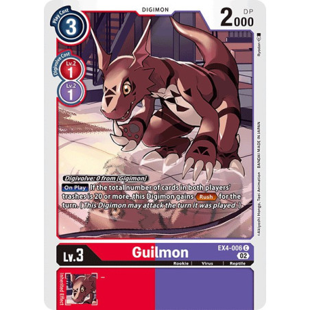 Digimon_TCG_EX4-006_Guilmon_Common_Alternative_Being_Card_Game