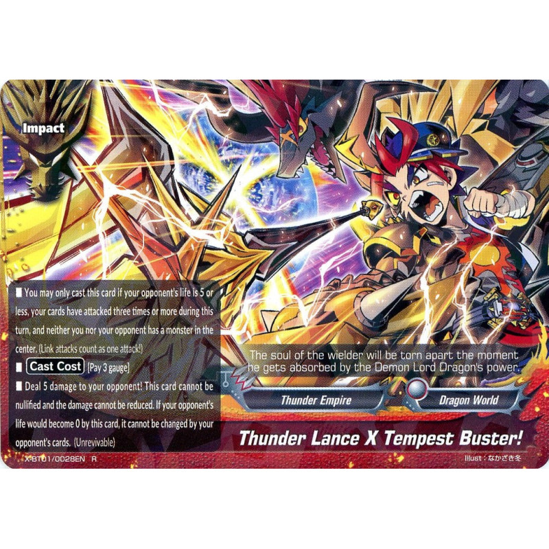 buddyfight-tcg-card-foil-x-bt01-0028en-foil-r-thunder-lance-x-tempest-buster-the-dark-lord-s-rebirth