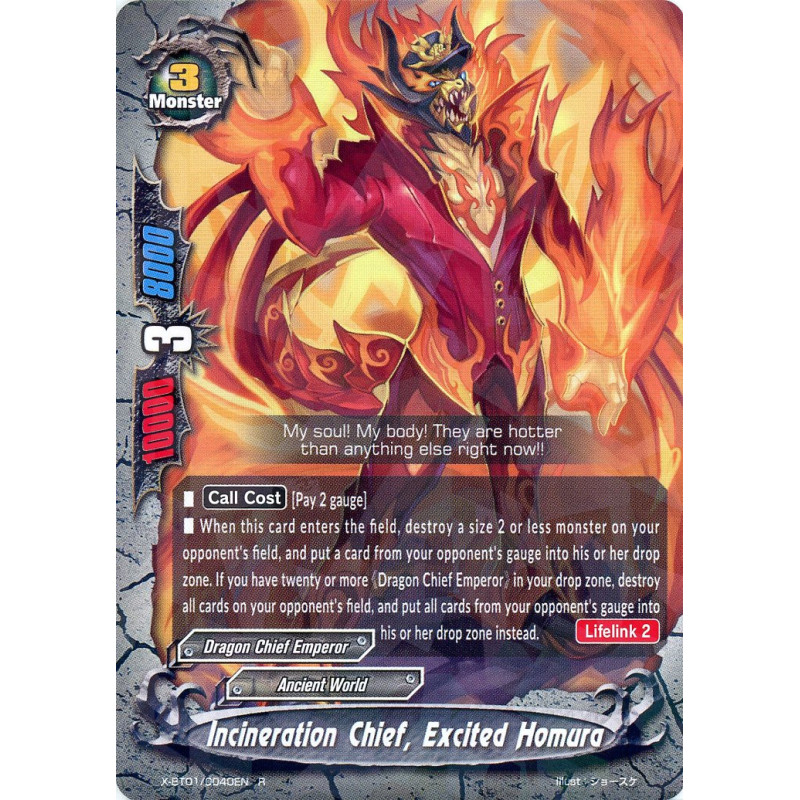 buddyfight-tcg-card-foil-x-bt01-0040en-foil-r-incineration-chief-excited-homura-the-dark-lord-s-rebirth