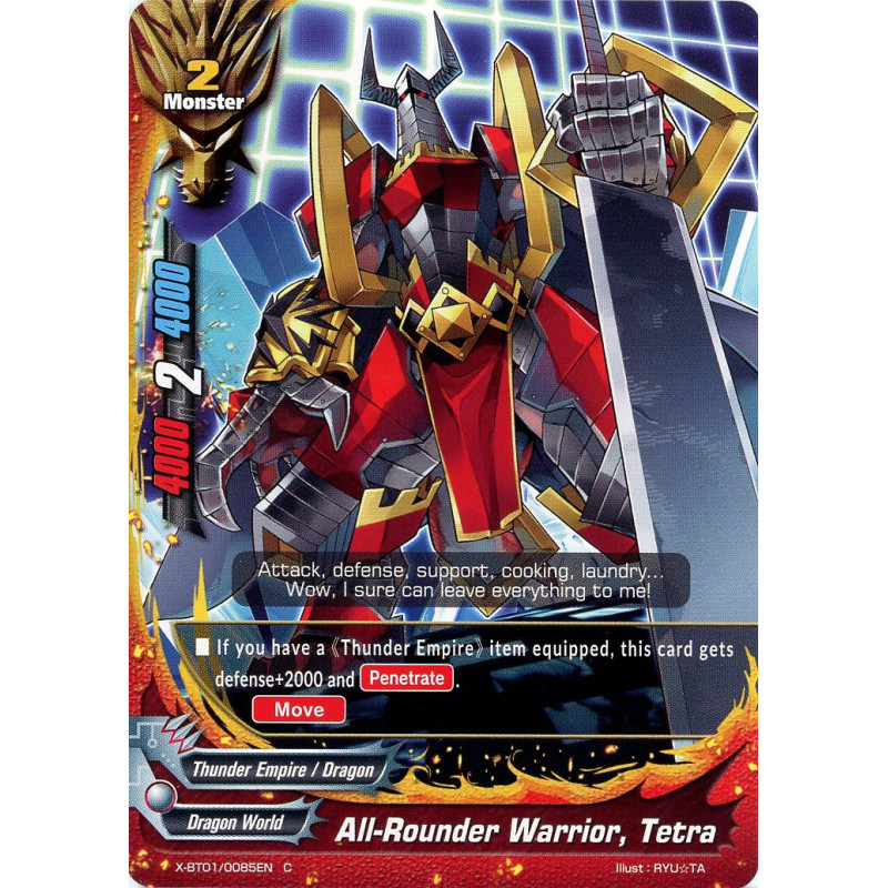 buddyfight-tcg-card-foil-x-bt01-0085en-foil-c-all-rounder-warrior-tetra-the-dark-lord-s-rebirth