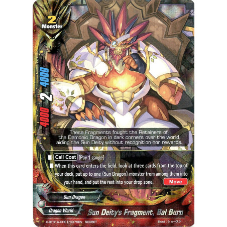 buddyfight-tcg-card-foil-x-bt01a-cp01-0075en-secret-foil-sun-deity-s-fragment-bal-burn-crossing-generations