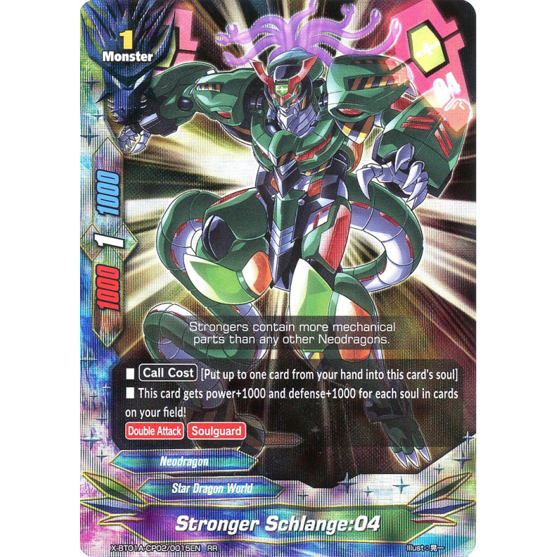 buddyfight-tcg-card-x-bt01a-cp02-0015en-rr-stronger-schlange-04-crossing-generations