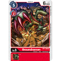 Digimon_TCG_BT1-020_Groundramon_Uncommon_New_Evolution_Card_Game
