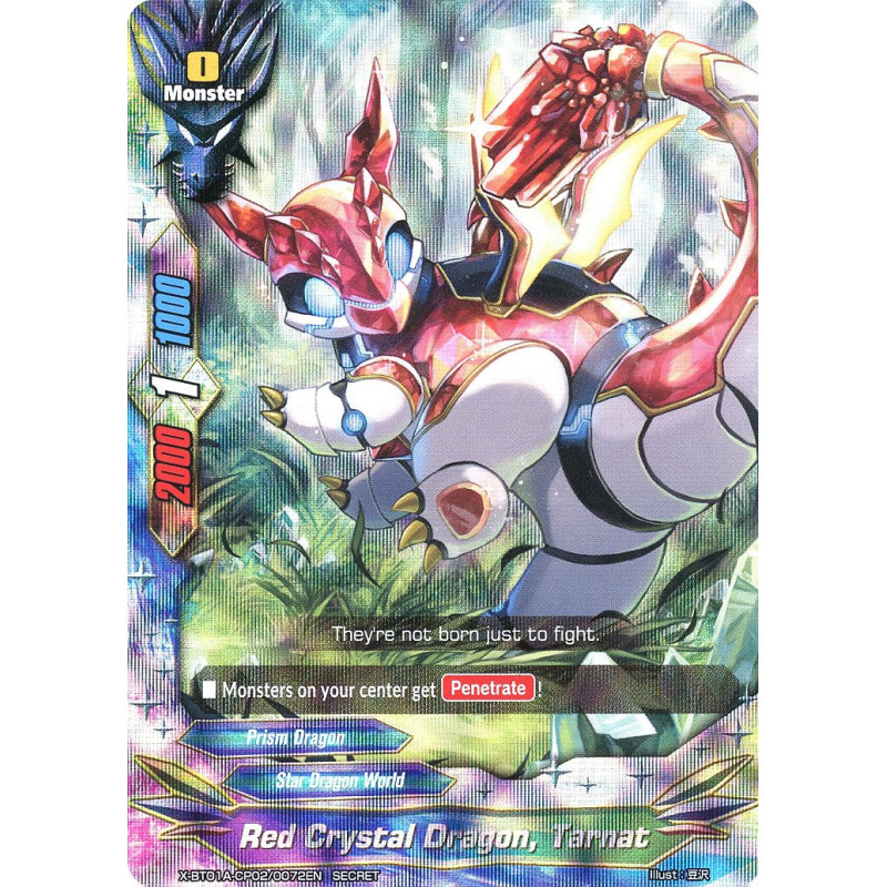 buddyfight-tcg-card-foil-x-bt01a-cp02-0072en-secret-foil-red-crystal-dragon-tarnat-crossing-generations