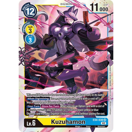 Digimon_TCG_EX4-030_Kuzuhamon_Super_Rare_Alternative_Being_Card_Game
