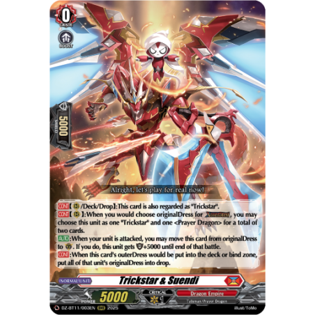 Vanguard_TCG_card_DZ-BT11_003EN_RRR_Trickstar_Suendi_Symphony_of_Might_Bloom