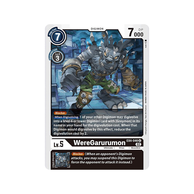 Digimon_TCG_EX4-046_WereGarurumon_Uncommon_Alternative_Being_Card_Game