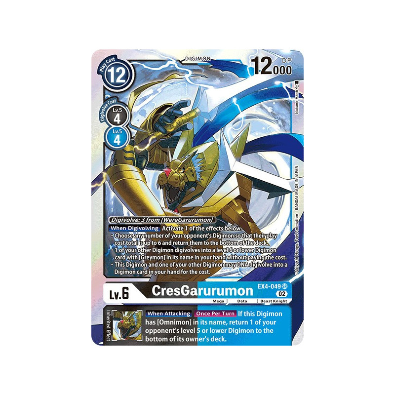 Digimon_TCG_EX4-049_CresGarurumon_Super_Rare_Alternative_Being_Card_Game