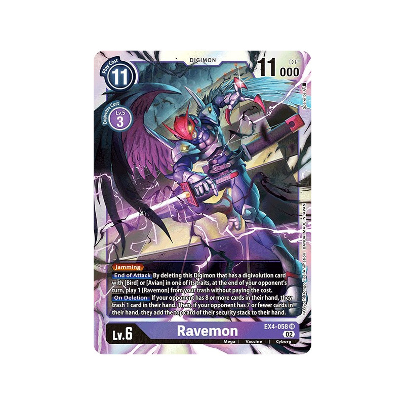 Digimon_TCG_EX4-058_Ravemon_Super_Rare_Alternative_Being_Card_Game
