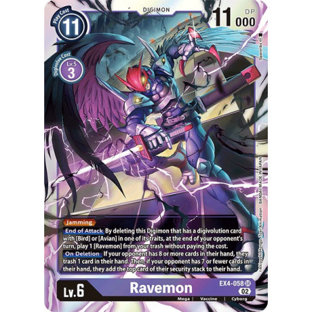 Digimon_TCG_EX4-058_Ravemon_Super_Rare_Alternative_Being_Card_Game