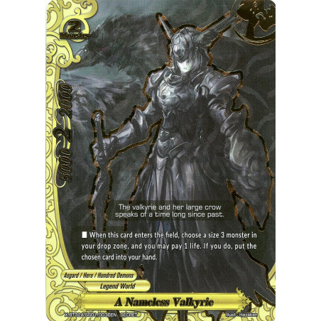 buddyfight-tcg-card-x-bt02a-ss01-0036en-secret-rrr-a-nameless-valkyrie-evolution-mutation