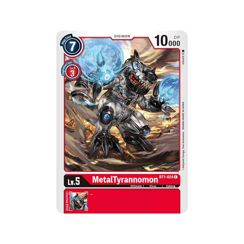 Digimon_TCG_BT1-024_MetalTyrannomon_Common_New_Evolution_Card_Game