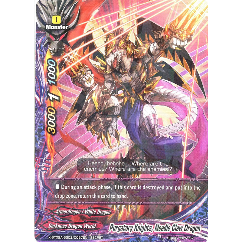 buddyfight-tcg-card-x-bt02a-ss02-0037en-secret-rare-purgatory-knights-needle-claw-dragon-evolution-mutation