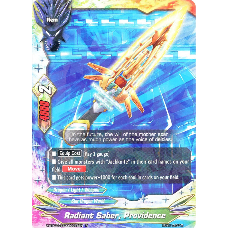 buddyfight-tcg-card-foil-x-bt02a-ss02-0018en-foil-r-radiant-saber-providence-evolution-mutation