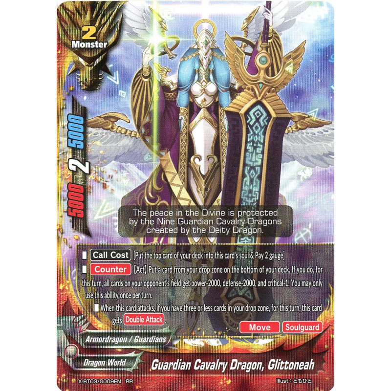 buddyfight-tcg-card-x-bt03-0009en-rr-guardian-cavalry-dragon-glittoneah-overturn-thunder-empire