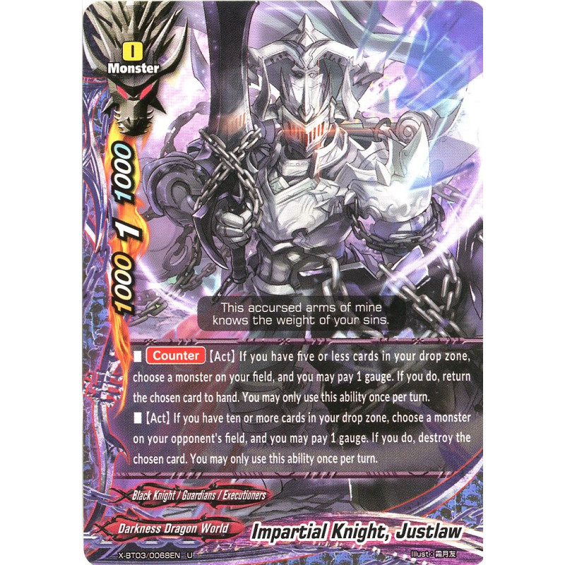 buddyfight-tcg-card-x-bt03-0068en-u-impartial-knight-justlaw-overturn-thunder-empire