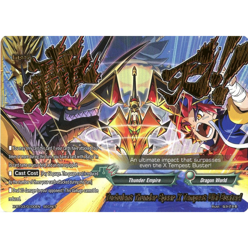 buddyfight-tcg-card-x-bt03-0100en-secret-turbulent-thunder-spear-x-tempest-ulti-buster-overturn-thunder-empire