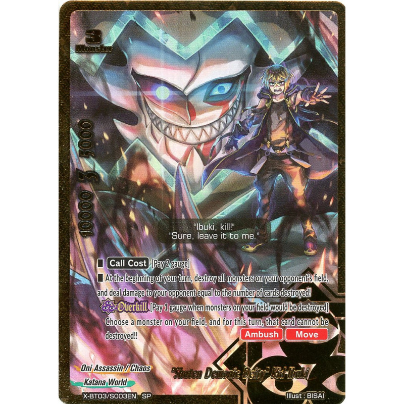 buddyfight-tcg-card-x-bt03-s003en-sp-shuten-demonic-deity-kid-ibuki-overturn-thunder-empire