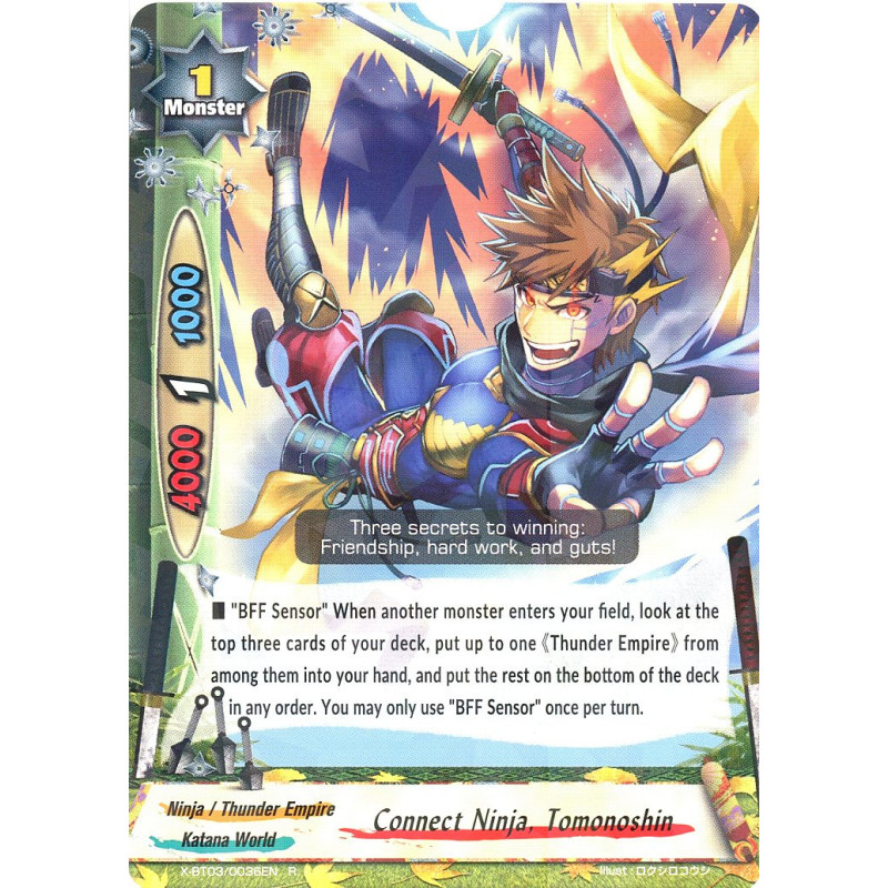 buddyfight-tcg-card-foil-x-bt03-0036en-foil-r-connect-ninja-tomonoshin-overturn-thunder-empire