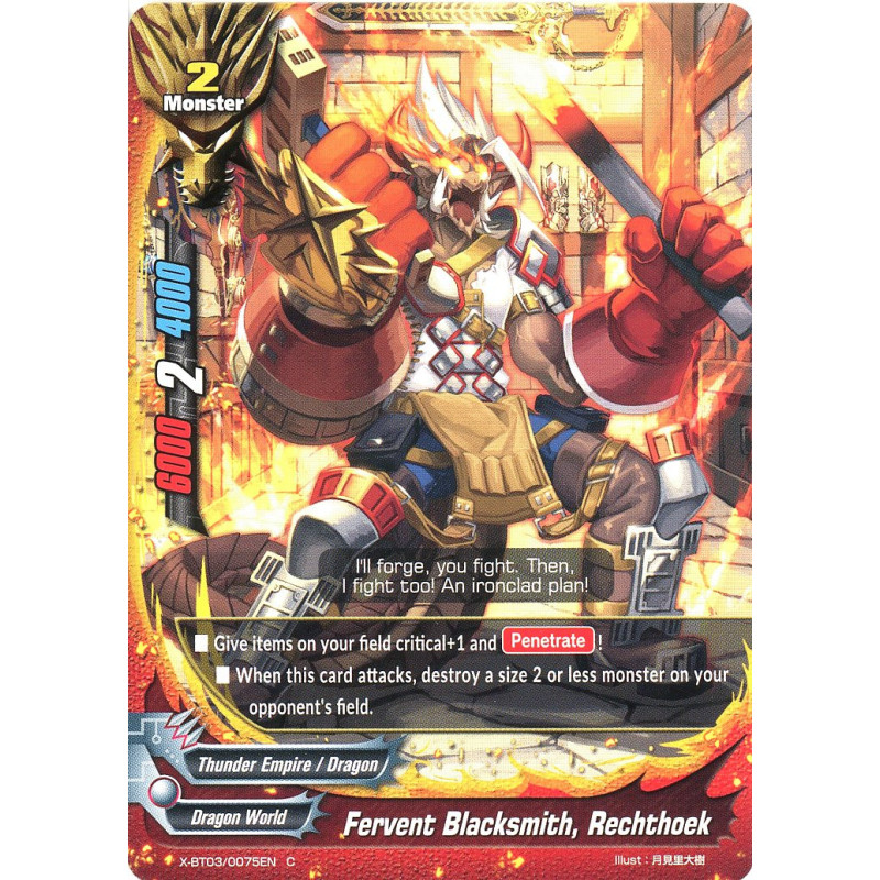 buddyfight-tcg-card-foil-x-bt03-0075en-foil-c-fervent-blacksmith-rechthoek-overturn-thunder-empire