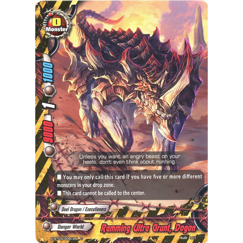 buddyfight-tcg-card-foil-x-bt03-0081en-foil-c-ramming-ultra-grunt-dogon-overturn-thunder-empire