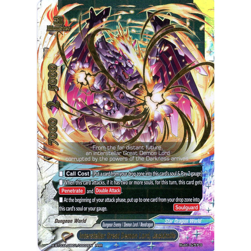 buddyfight-tcg-card-x-bt03a-ub01-0002en-rrr-interstellar-great-demon-lord-jackknife-lvl-up-heroes-adventurers