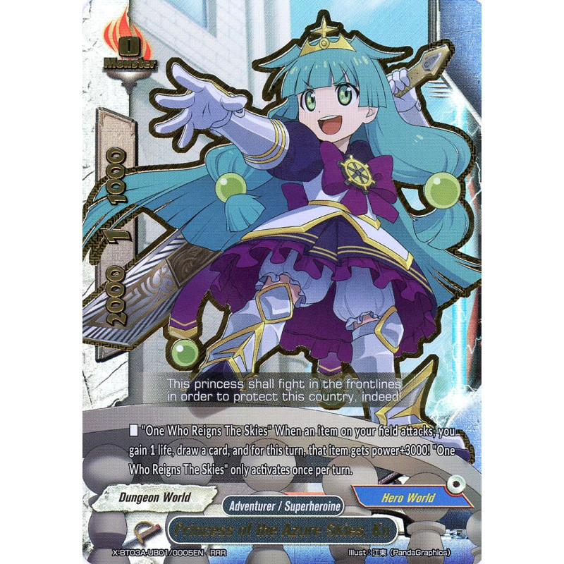 buddyfight-tcg-card-x-bt03a-ub01-0005en-rrr-princess-of-the-azure-skies-ku-lvl-up-heroes-adventurers