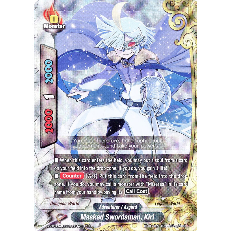 buddyfight-tcg-card-x-bt03a-ub01-0017en-rr-masked-swordsman-kiri-lvl-up-heroes-adventurers