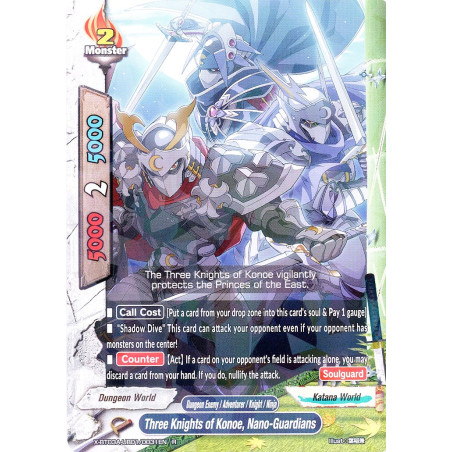 buddyfight-tcg-card-x-bt03a-ub01-0031en-r-three-knights-of-konoe-nano-guardians-lvl-up-heroes-adventurers