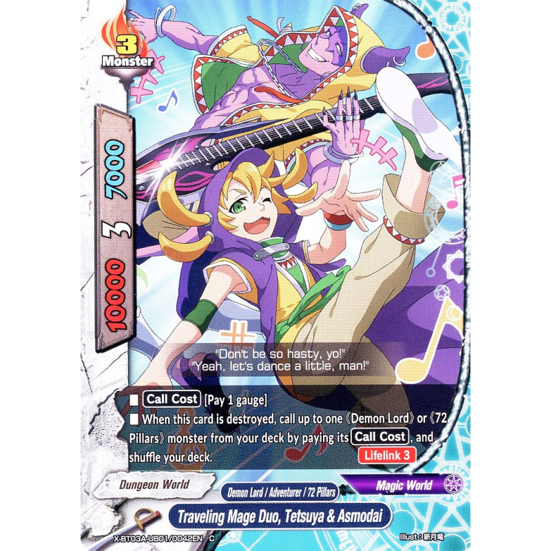 buddyfight-tcg-card-x-bt03a-ub01-0042en-c-traveling-mage-duo-tetsuya-asmodai-lvl-up-heroes-adventurers
