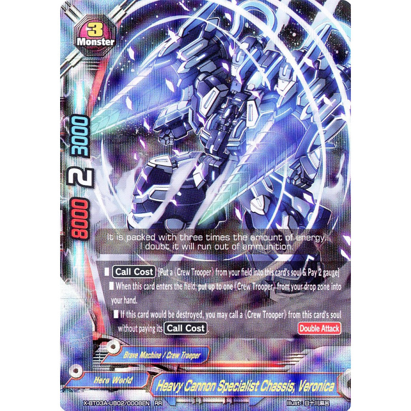 buddyfight-tcg-card-x-bt03a-ub02-0008en-rr-heavy-cannon-specialist-chasis-veronica-lvl-up-heroes-adventurers