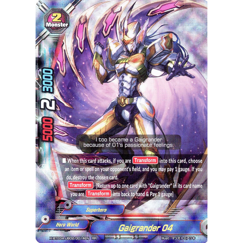 buddyfight-tcg-card-x-bt03a-ub02-0014en-rr-gaigrander-04-lvl-up-heroes-adventurers