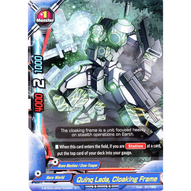 buddyfight-tcg-card-x-bt03a-ub02-0046en-c-quinq-lada-cloaking-frame-lvl-up-heroes-adventurers