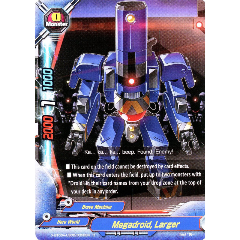 buddyfight-tcg-card-x-bt03a-ub02-0052en-c-megadroid-larger-lvl-up-heroes-adventurers