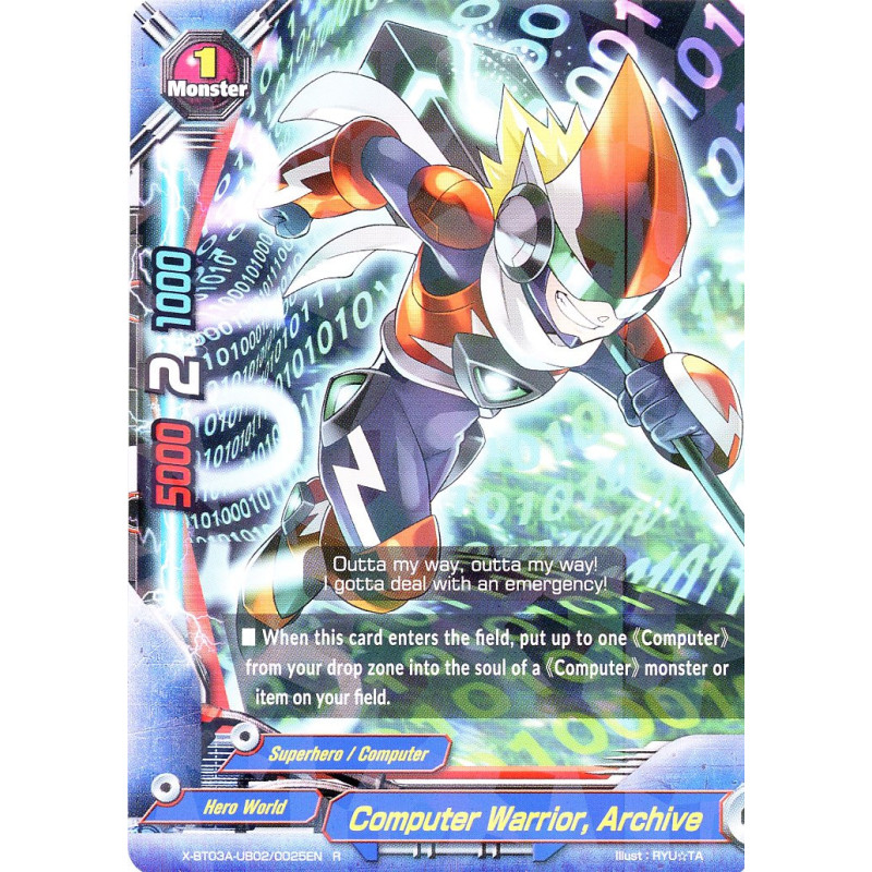 buddyfight-tcg-card-foil-x-bt03a-ub02-0025en-foil-r-computer-warrior-archive-lvl-up-heroes-adventurers