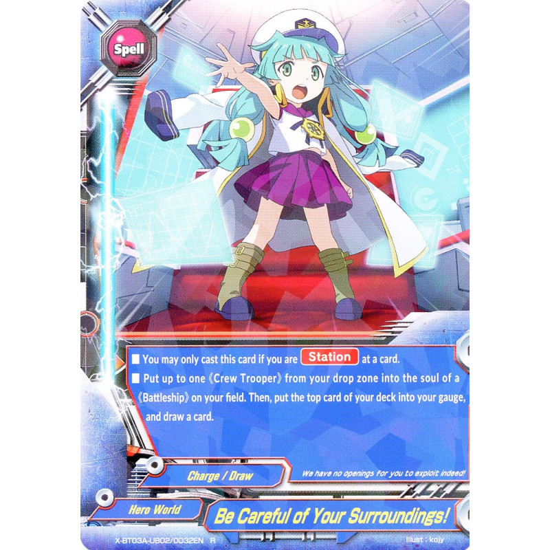 buddyfight-tcg-card-foil-x-bt03a-ub02-0032en-foil-r-be-careful-of-your-surroundings-lvl-up-heroes-adventurers