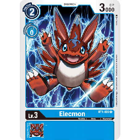 Digimon_TCG_BT1-028_Elecmon_Common_New_Evolution_Card_Game