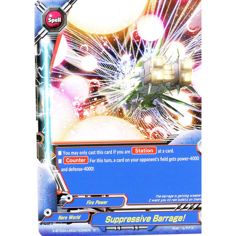 buddyfight-tcg-card-foil-x-bt03a-ub02-0058en-foil-c-suppressive-barrage-lvl-up-heroes-adventurers
