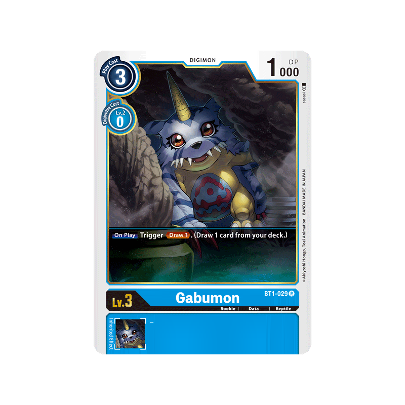Digimon_TCG_BT1-029_Gabumon_Rare_New_Evolution_Card_Game