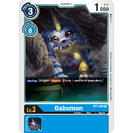 Digimon_TCG_BT1-029_Gabumon_Rare_New_Evolution_Card_Game